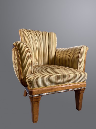 Paul Follot, Pair Of Armchair, Ivory Frieze Art Deco furnitures - 