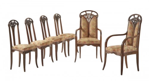 Louis Majorelle, Living romm with "Clematis", Art Nouveau furnitures