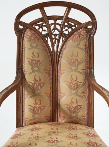 Louis Majorelle, Living romm with &quot;Clematis&quot;, Art Nouveau furnitures - Seating Style Art nouveau