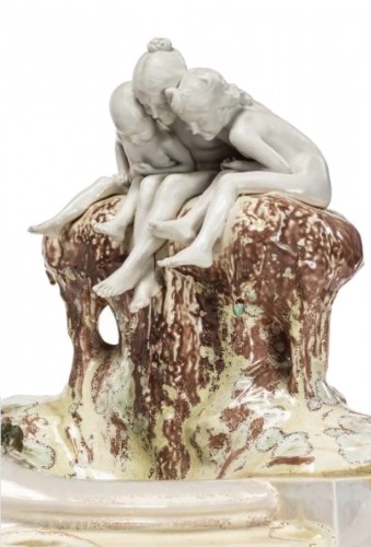 Ceramic “frog” fountain by Sèvres &amp; Max Blondat - Art Nouveau