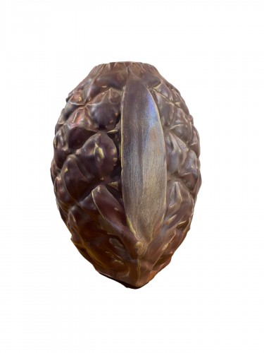 Ernest Bussière (1863-1913) Vase ananas en céramique