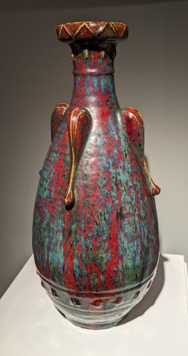 XXe siècle - Dalpayrat (1844-1910), Vase céramique ovoïde sur talon Art Nouveau