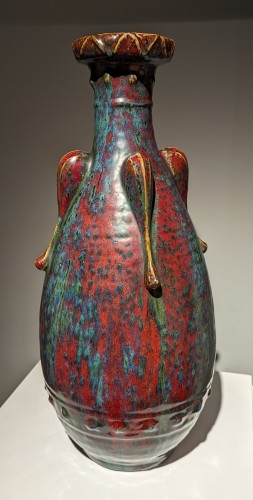 Dalpayrat (1844-1910), Vase céramique ovoïde sur talon Art Nouveau - Art nouveau