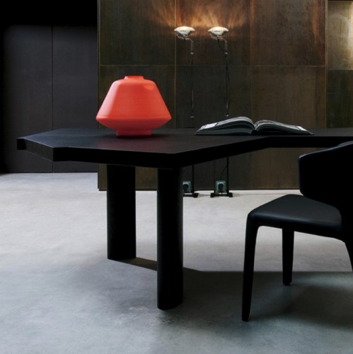 Table in natural orv - Charlotte Perriand, Cassina 511 Ventaglio - 70s - 