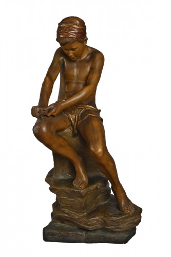 Goldscheider, Young Arab child, Orientalist terracotta