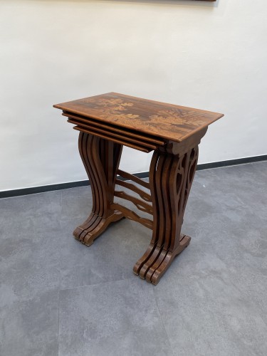 Émile Gallé - Art Nouveau nesting tables - 