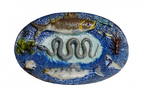 François Maurice, Barbotine dish, Palissy followers