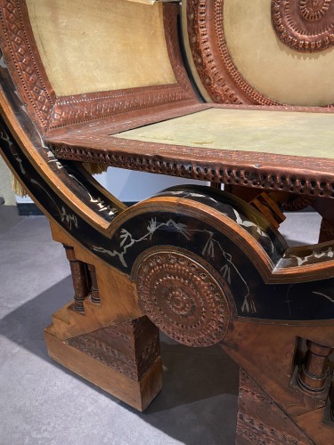 Carlo Bugatti (1855-1940) - Fauteuil-trône - Art nouveau