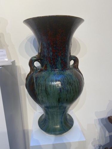 Art nouveau - Dalpayrat (1844-1910) - Sandstone vase with vegetal handles
