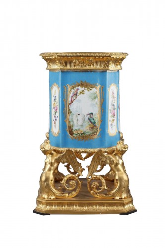 19th century porcelain and ormolu mounted vase