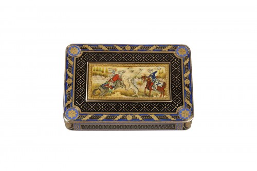 Gold and Enamel  Snuff box for the Persian Market