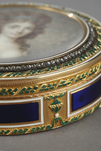 19th century gold and enamel bonbonniere - Louis XVI