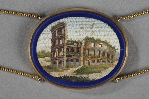 Demi-parure a micromosaiques début du XIXe siècle - Bijouterie, Joaillerie Style Empire