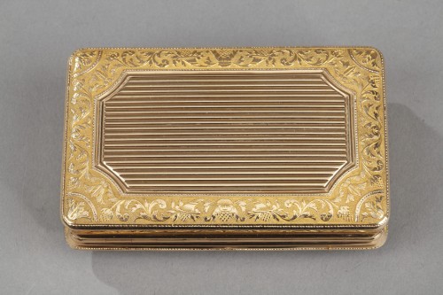 Early 19th century rectangular gold box, Louis Tronquoy - Restauration - Charles X