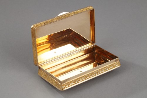 Antiquités - Early 19th century rectangular gold box, Louis Tronquoy