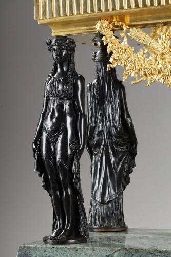 19th century - A Late 19th century centerpiece  with Empire style caryatids