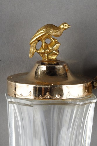 18th century Gold and cut crystal perfume Flask.  - 