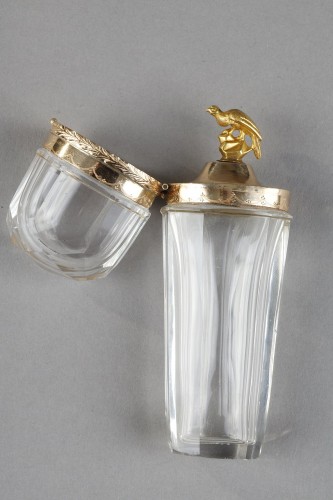 18th century Gold and cut crystal perfume Flask.  - Louis XVI