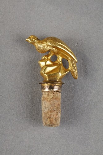 Antiquités - Flacon en cristal et or d'epoque Louis XVI