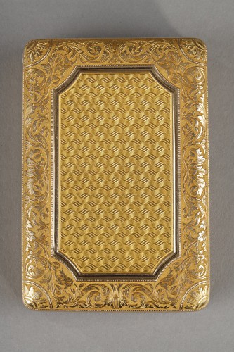 Restauration - Charles X - Boite en or au chiffre du Duc d'Orléans, 19e siècle