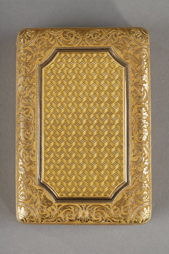Restauration - Charles X - Boite en or au chiffre du Duc d'Orléans, 19e siècle