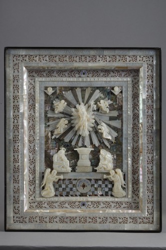 Tableau en nacre resurrection du Christ - Art sacré, objets religieux Style Art nouveau
