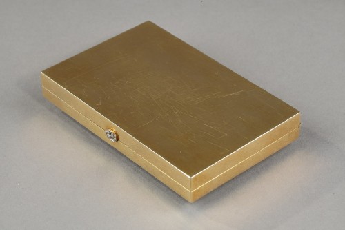 Une minaudiere Art Deco en or et email - Art Déco