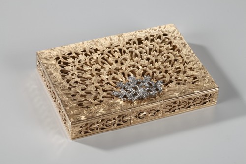 Poudrier en or Boucheron, 1940 - Objects of Vertu Style Art Déco