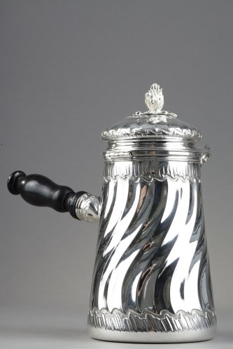 Antique Silver  - A silver Bointaburet chocolatiere, XIX century