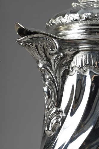 A silver Bointaburet chocolatiere, XIX century - Napoléon III
