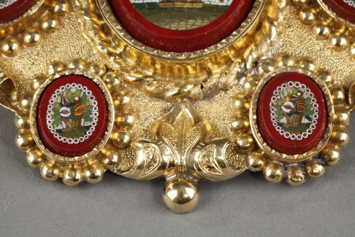 Restauration - Charles X - A brooch with five micromosaics