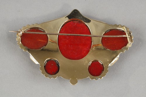 Antiquités - A brooch with five micromosaics