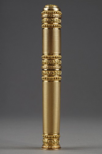 Wax case in multi-tone gold, Luois XVI - Objects of Vertu Style Louis XVI