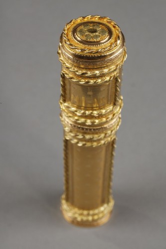 Antiquités - Nicolas-Augustin Delions gold wax case, Louis XVI