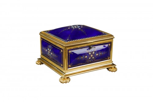 19th Century Enamel of Bresse and Gilt Bronze Mount Box 