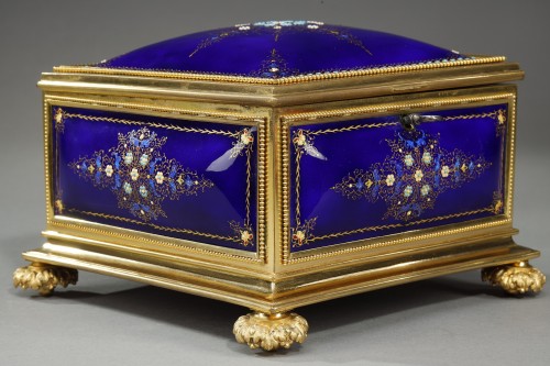 19th century - 19th Century Enamel of Bresse and Gilt Bronze Mount Box 