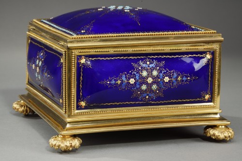 19th Century Enamel of Bresse and Gilt Bronze Mount Box  - Napoléon III