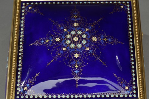 Antiquités - 19th Century Enamel of Bresse and Gilt Bronze Mount Box 