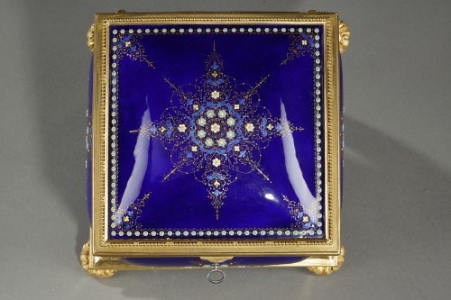 Antiquités - 19th Century Enamel of Bresse and Gilt Bronze Mount Box 