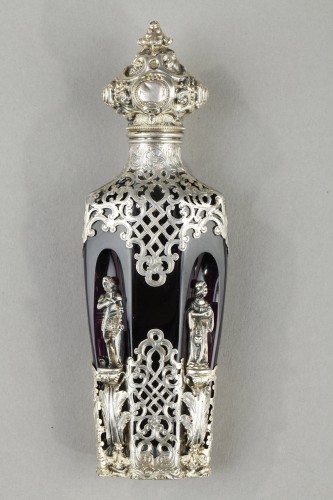 19th century - Amethyst and silver salt crystal by Louis Bruneau, 19th century 