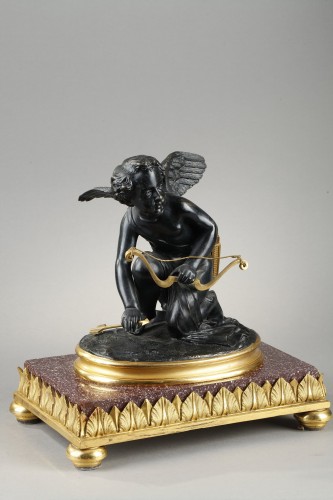 A bronze representing Cupid, early 19th century - Decorative Objects Style Louis XVI