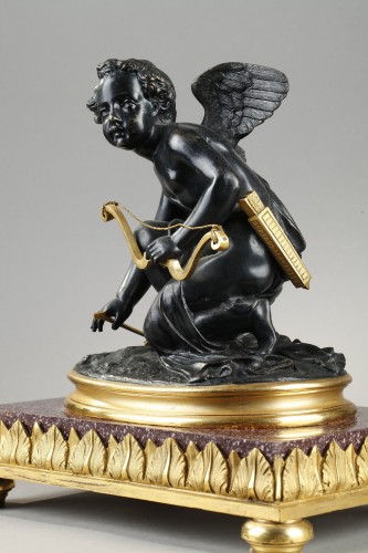XVIIIe siècle - Un bronze début du XIXe siècle représentant Cupidon