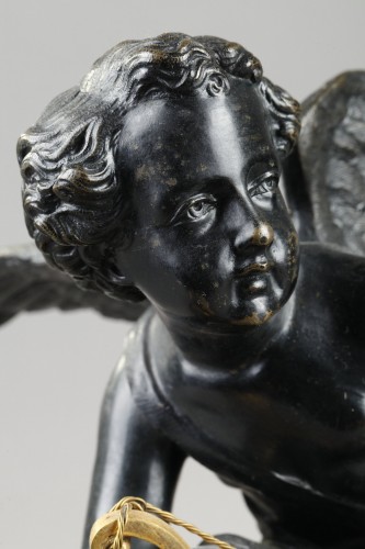 Antiquités - A bronze representing Cupid, early 19th century