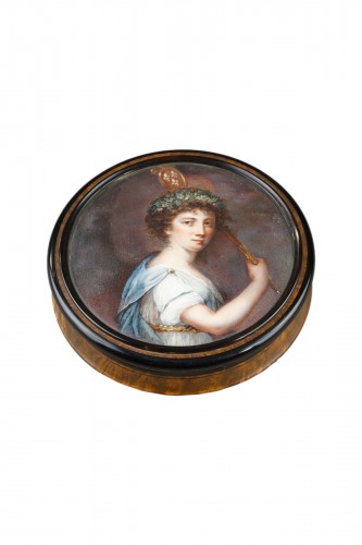 Bonbonnière with a miniature signed Judlin, late 18th century