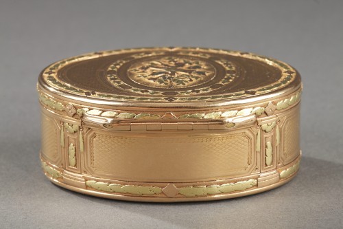 Objets de Vitrine Coffret & Nécessaire - Tabatiere ovale en or d'epoque Louis XVI