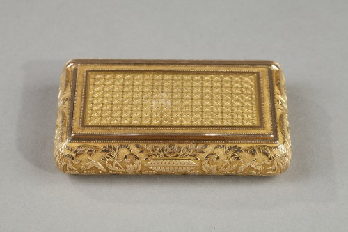 A gold rectangular tabatiere, early 19th century - Objects of Vertu Style Restauration - Charles X