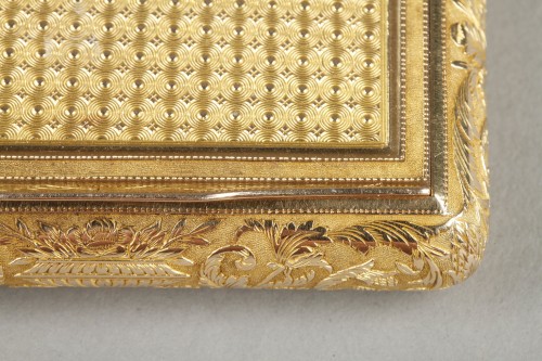 A gold rectangular tabatiere, early 19th century - Restauration - Charles X