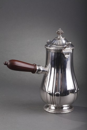 Chocolatière en argent de Jean-Emile Puiforcat (1897-1945) - Ouaiss Antiquités
