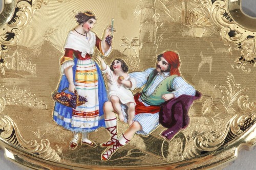 Mid-19th Century gold and enamel box. Dedication of  Anna Pavlovna, Grand-D - 