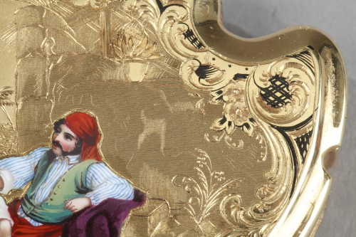 Louis-Philippe - Mid-19th Century gold and enamel box. Dedication of  Anna Pavlovna, Grand-D
